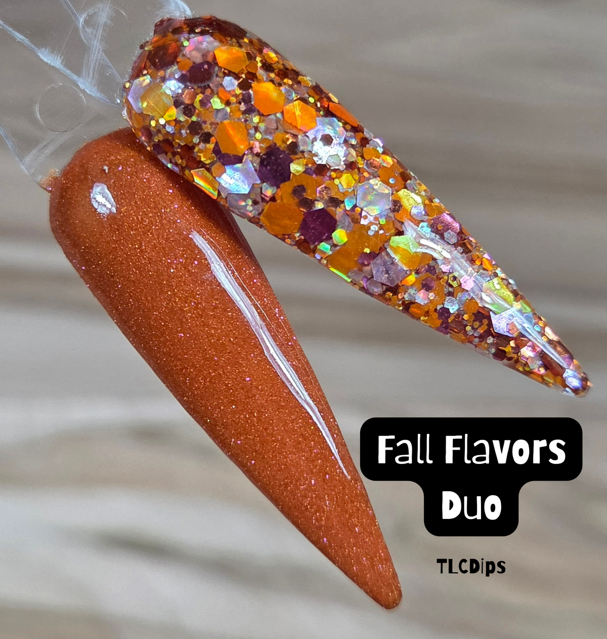 Fall Flavors Duo - shimmer dip & glitter dip | .25oz jars