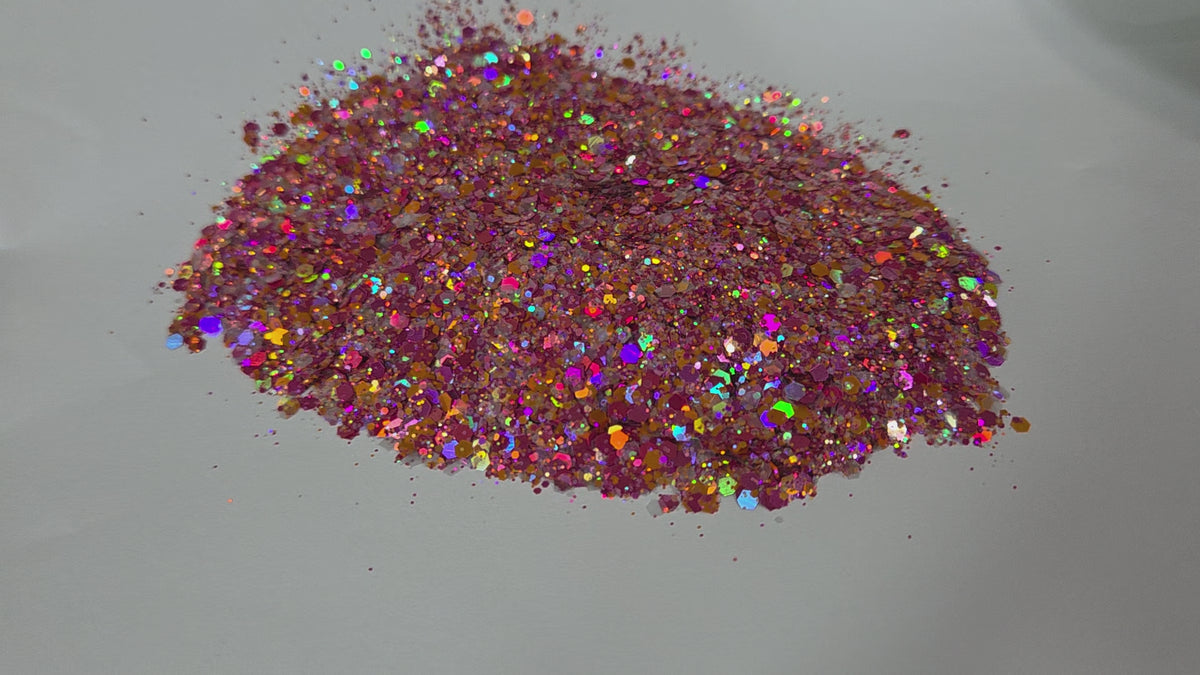 Pink Safari holographic glitter - nail art, diy crafting, resin art, tumblers