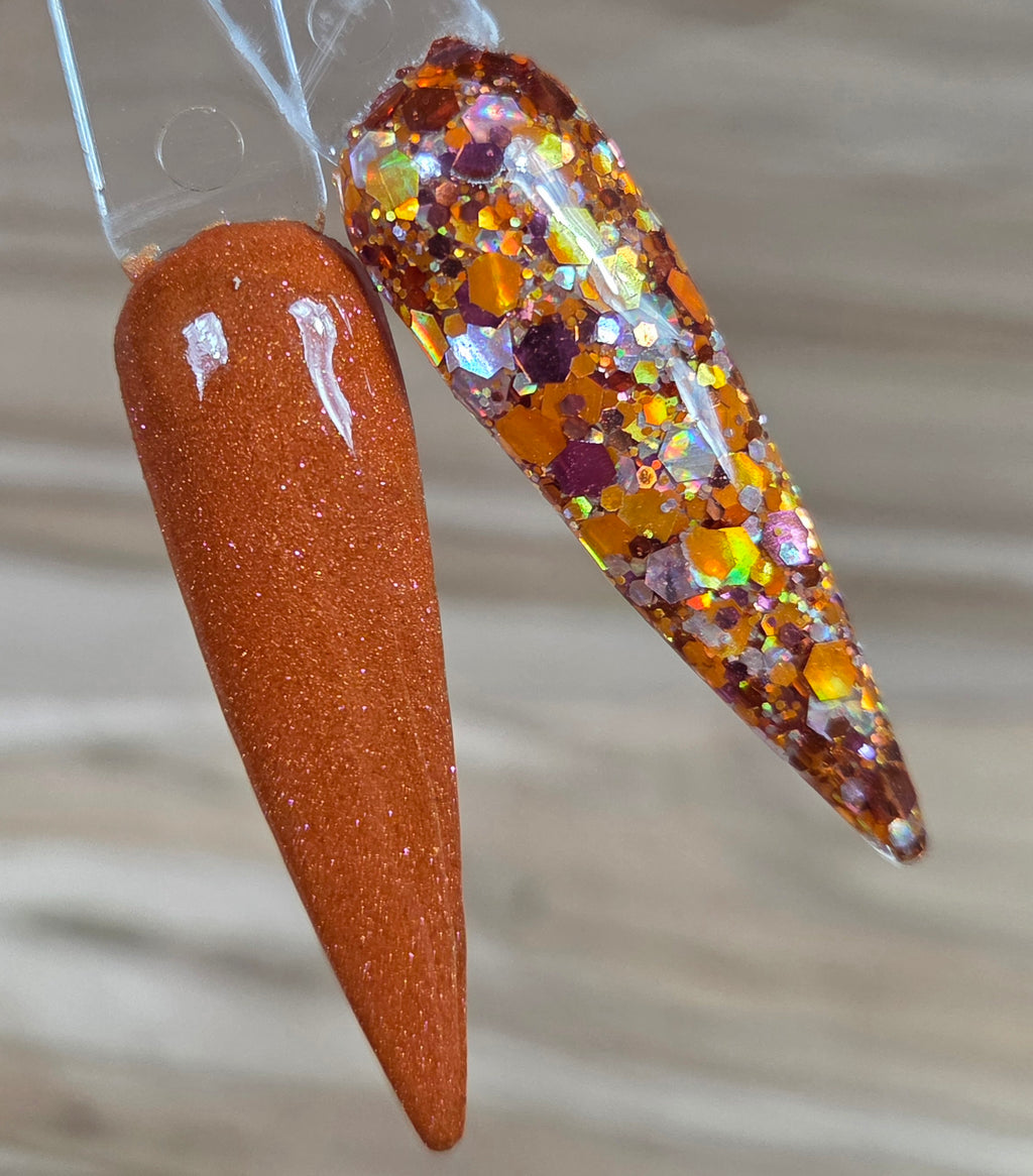 Fall Flavors Duo - shimmer dip & glitter dip | .25oz jars