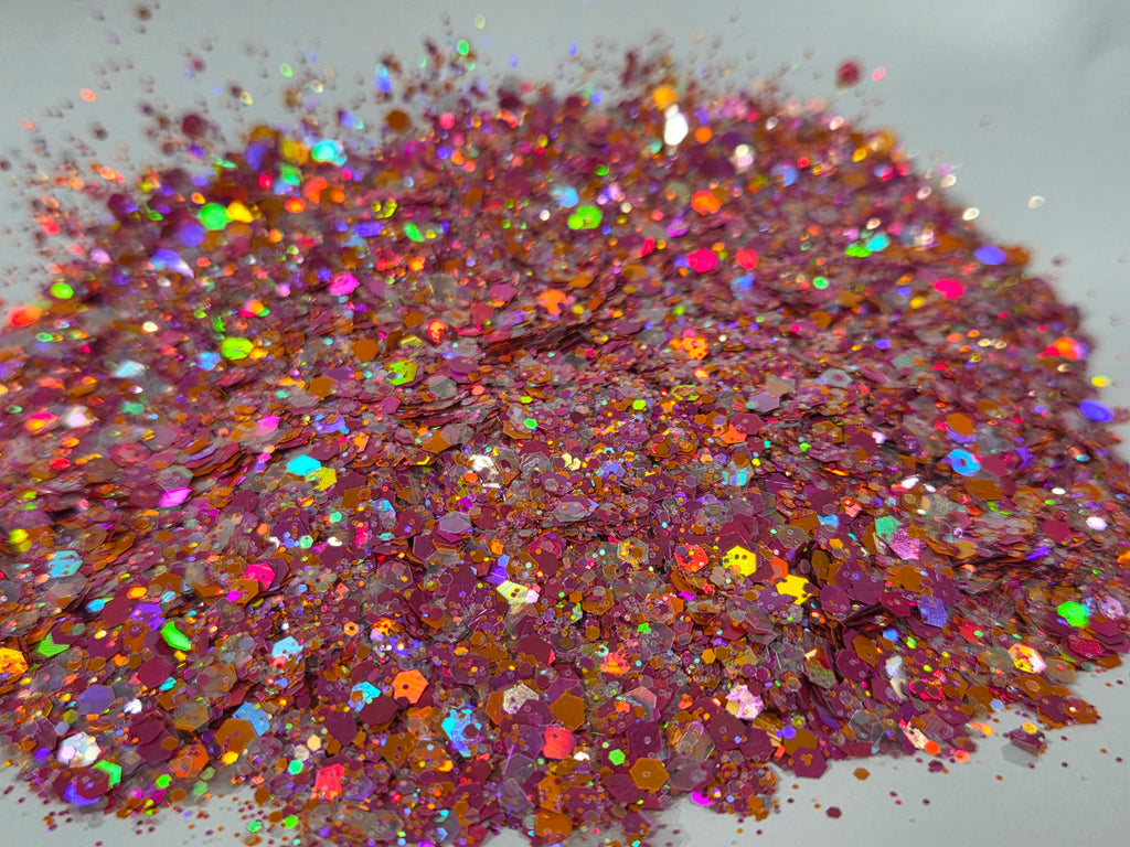 Pink Safari holographic glitter - nail art, diy crafting, resin art, tumblers