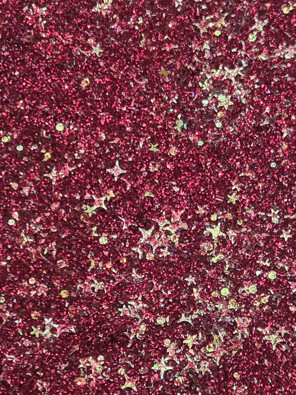 Galaxy - Burgundy glitter with iridescent stars and confetti shards - loose glitter for nail cart, cosmetics, crafts, tumblers, resin art