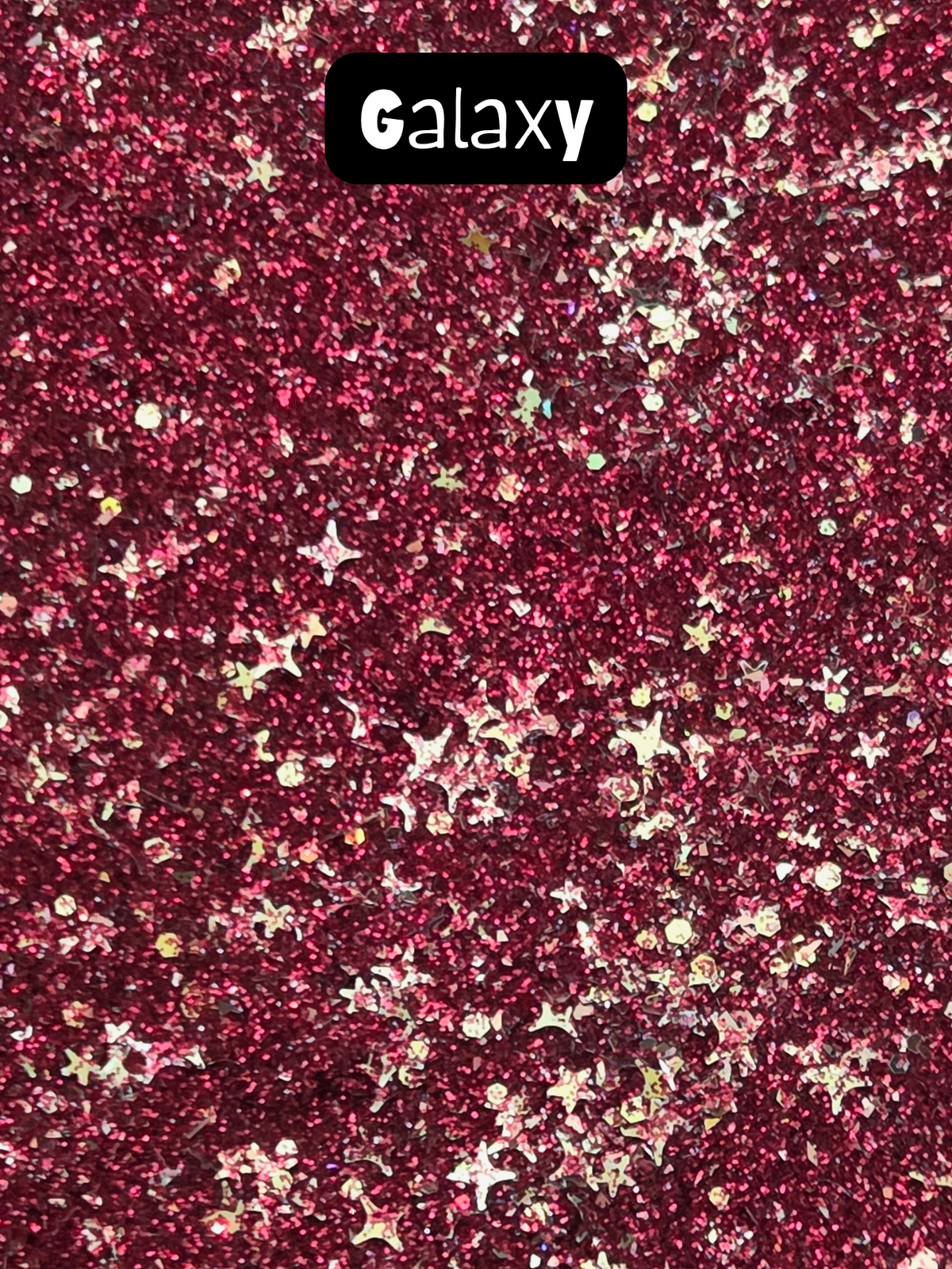 Galaxy - Burgundy glitter with iridescent stars and confetti shards - loose glitter for nail cart, cosmetics, crafts, tumblers, resin art