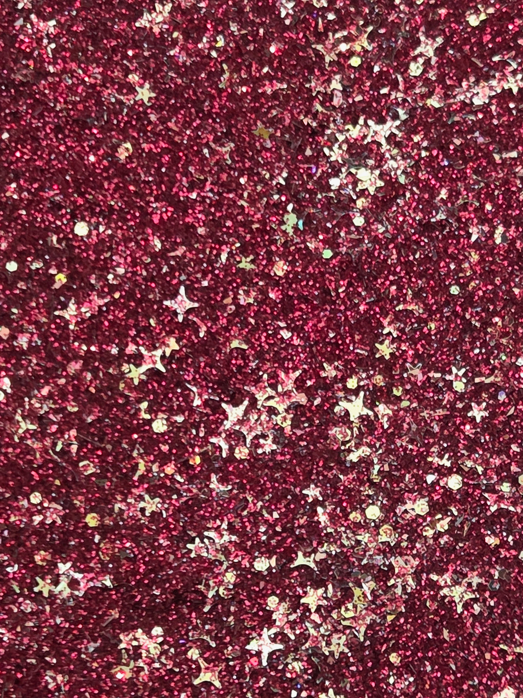 Galaxy - Burgundy glitter with iridescent stars and confetti shards - loose glitter for nail cart, cosmetics, crafts, tumblers, resin art