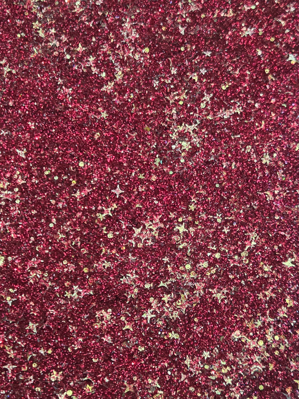 Galaxy - Burgundy glitter with iridescent stars and confetti shards - loose glitter for nail cart, cosmetics, crafts, tumblers, resin art